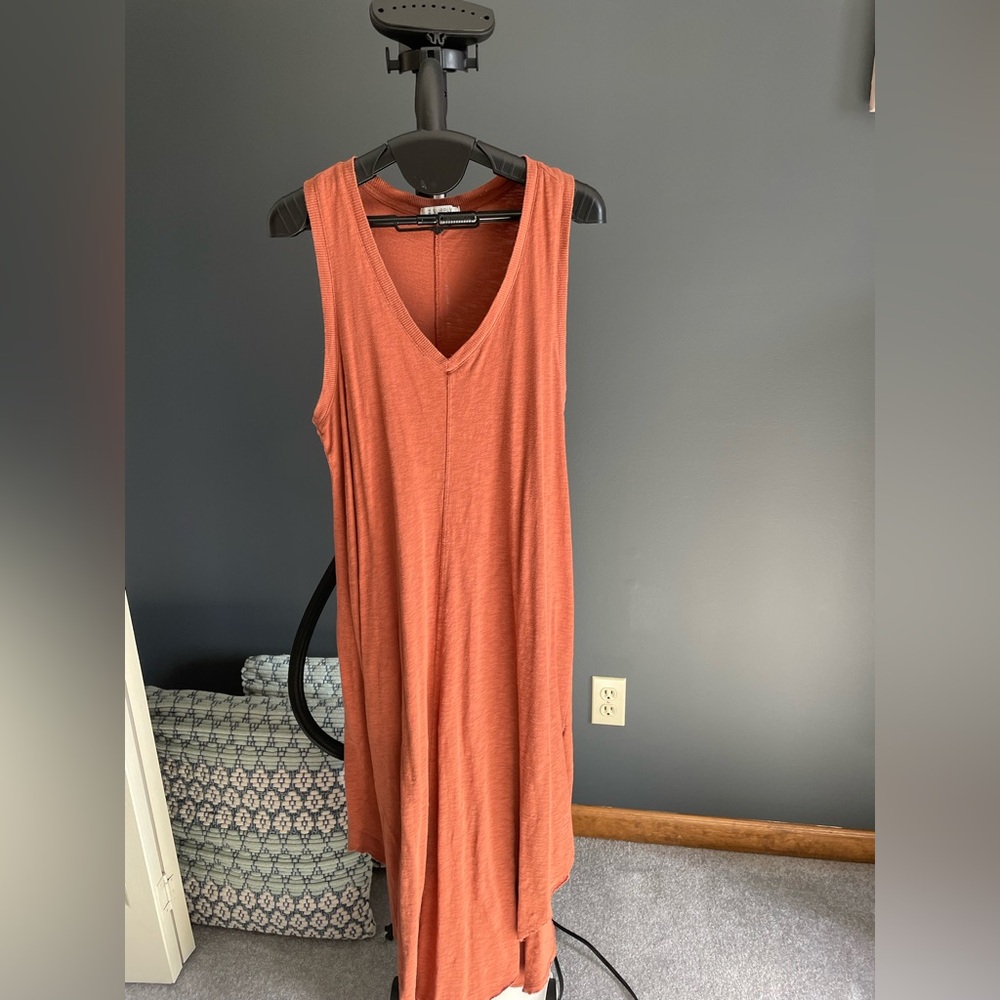 Rust cotton dress